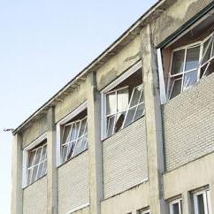 Broken windows caused by meteor